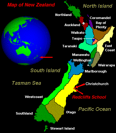 Map of New Zealand